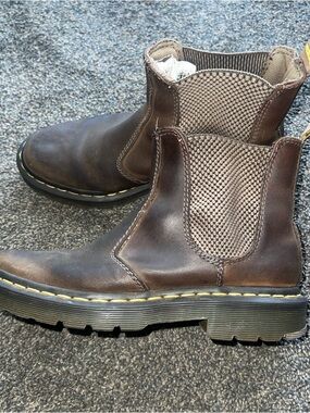 Dr. Martens Chelsea Safety Boots Brown Slip On Ankle Boot Women’s Size 7 2976